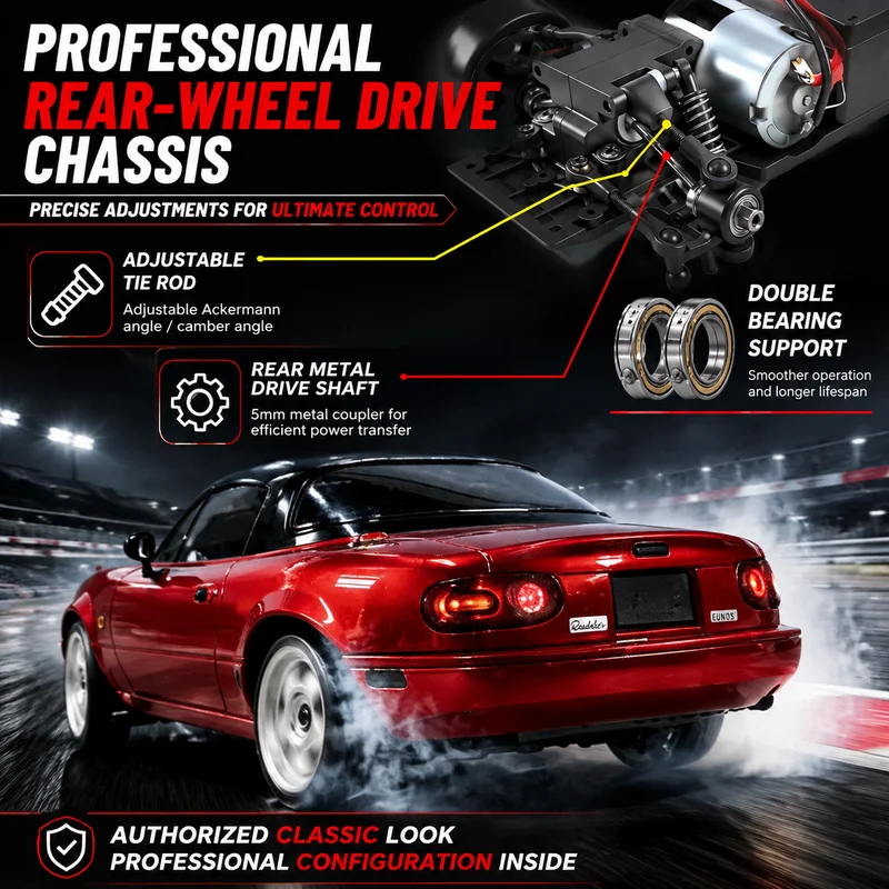 LDRC LD1804 Mazda Mx5 Premium Version Rc Drift Car Rc Cars With A Gyroscope Rear-Wheel Drive Toy Car Birthday Toys For Kid