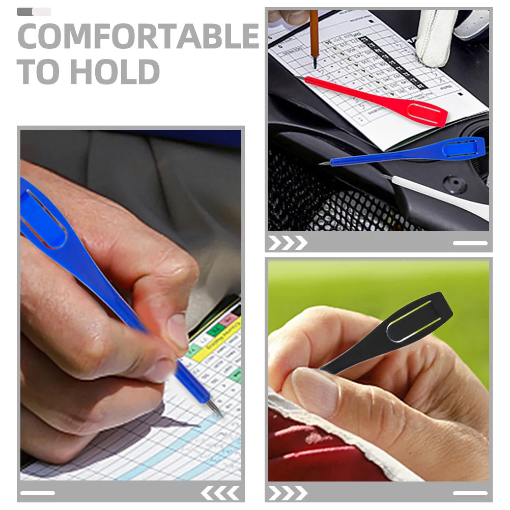 30Pcs Plastic Golf Scoring Pencils Non-Sharpening Smooth Writing Pencils Ergonomic Grip Long-Lasting Ink for Golf Practice