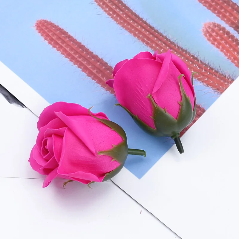 50/100PCS Künstliche Blumen Bade Seife Blume Hause Zimmer Valentinstag Hochzeit Decor Festival Teddybär Rose Braut zubehör – Detail 9