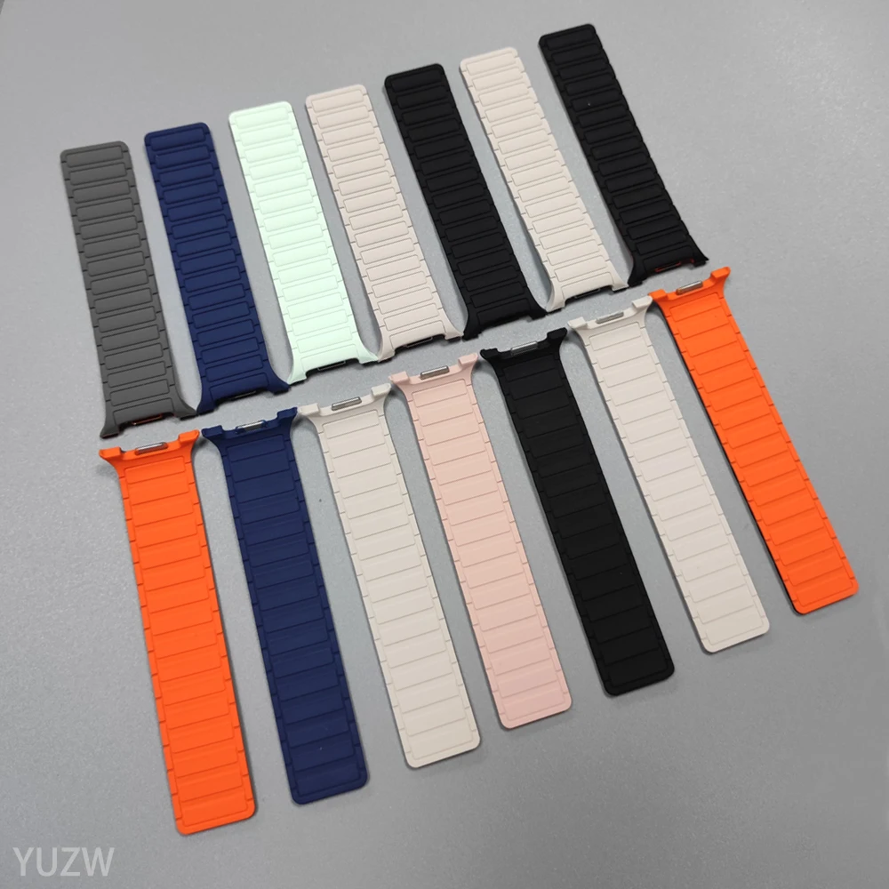 Magnetic Silicone Watch Band for Samsung Galaxy Watch8 Classic 46mm 44 40mm Sport Silicone Strap Smartwatch Bracelets Accessores