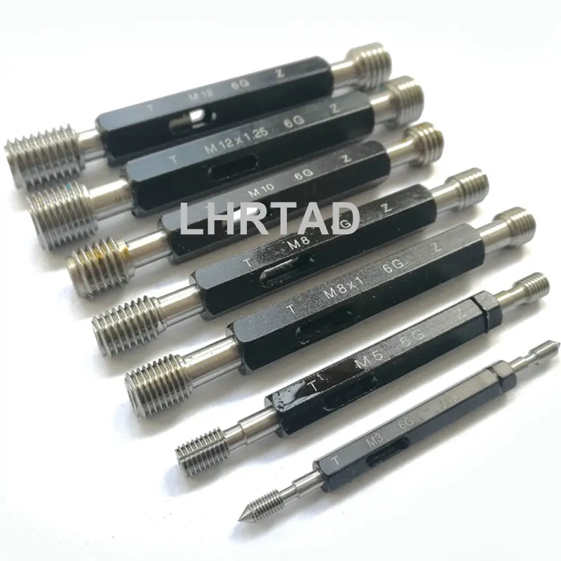 6G T Z GO NOGO Metric thread plug gauge M1 M1.2 M1.4 M1.6 M2 M2.5 M3 M4 M5 M6 Fine Thread gage M8 M10 M12 M14 M16X1 M18X1 M20X1