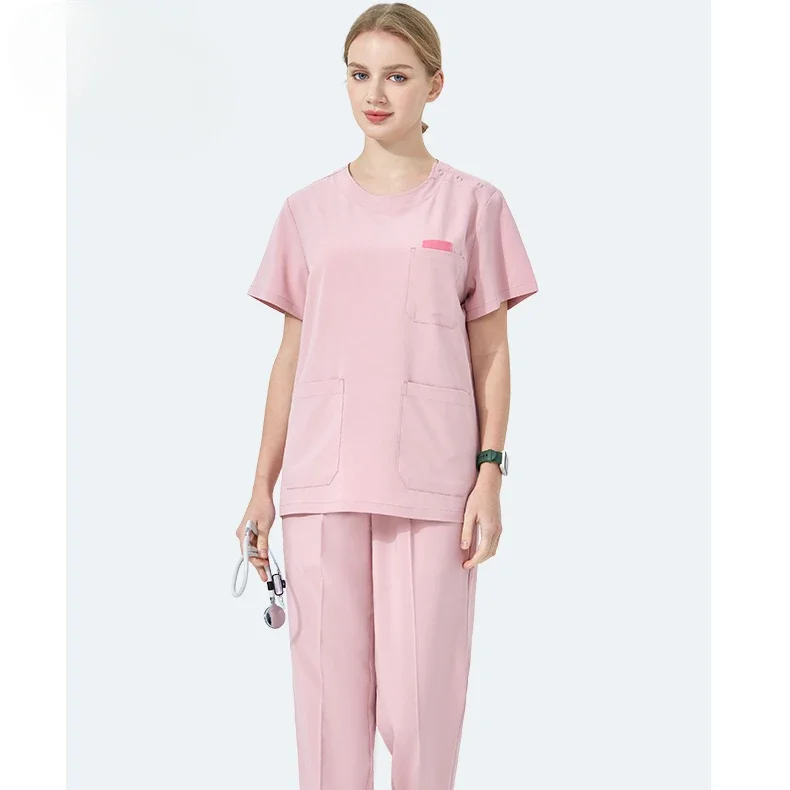 

Customizable LOGO Men Women Medical Nurse Uniform Surgical Scrubs Set Clinical Nursing Workwear Pet Clothes Lab Suit Veterinaria