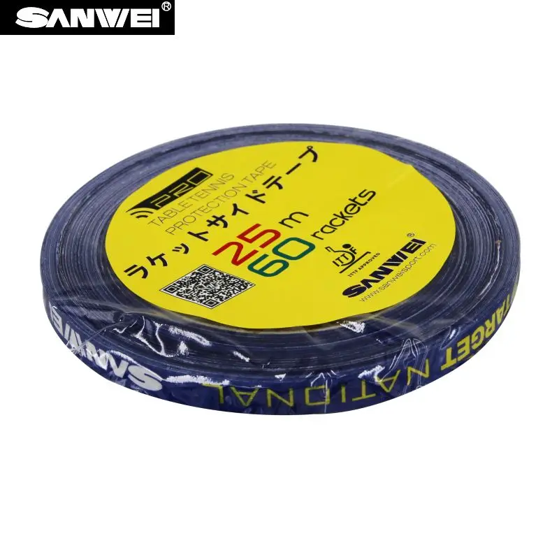 1cm*25M Original SANWEI Table Tennis Racket Edge Tape Side Protector Ping Pong Bat Protection Tape