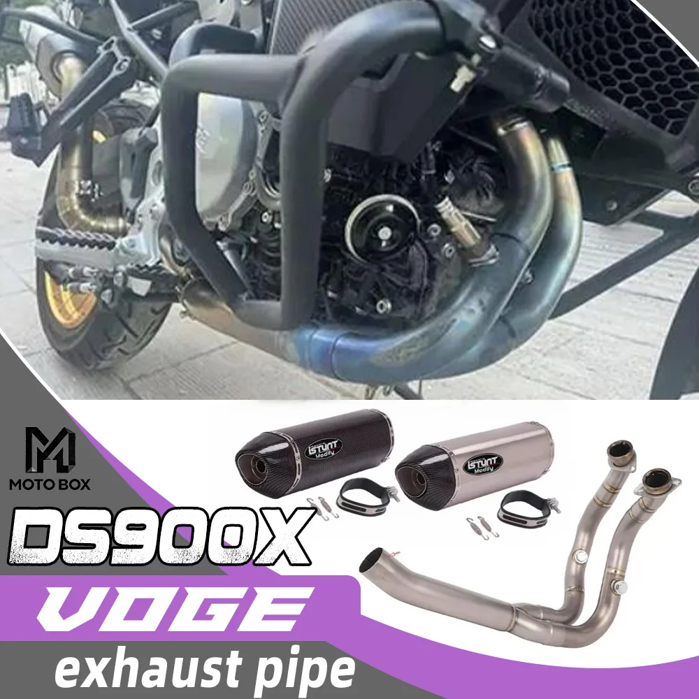 

VOGE DS900X DS-X900 XSD900 900DS-X DSX900 900DSX Titanium alloy exhaust pipe, mid-section, front section, and rear section.