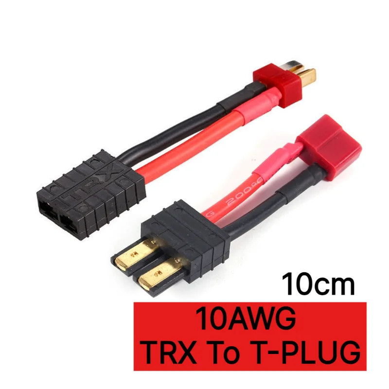 TRX To T-plug Adapter Cable 10AWG Extra-flexible Silicone Wire Adapter Cable for RC Model Lithium Batteries and Drone Batteries
