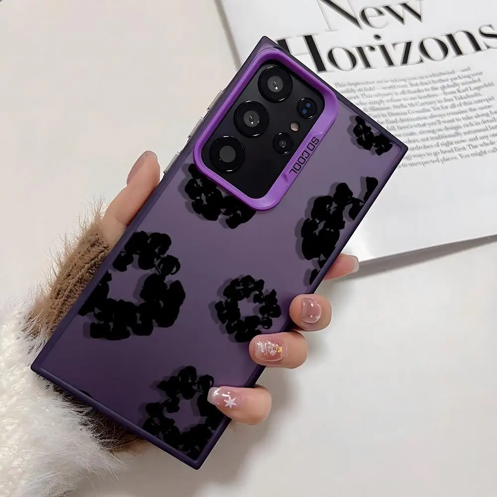 حافظة لهاتف سامسونج جالاكسي S25 Edge S24 S23 S22 S21 S20 Ultra Funda غطاء فضي من السيليكون