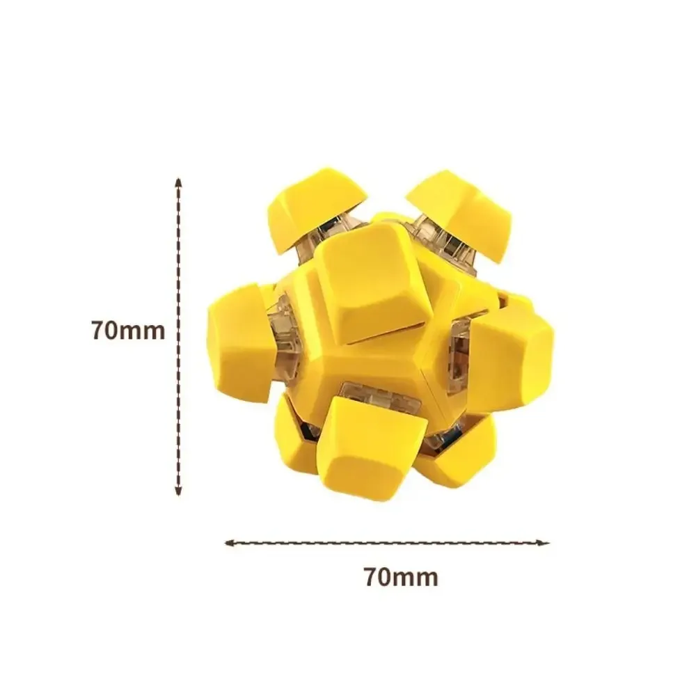 Relaxante 12 teclas bola mágica fidget chaveiro teclas botão diy teclado clicker brinquedo passar o tempo alívio do estresse pitada brinquedo adulto