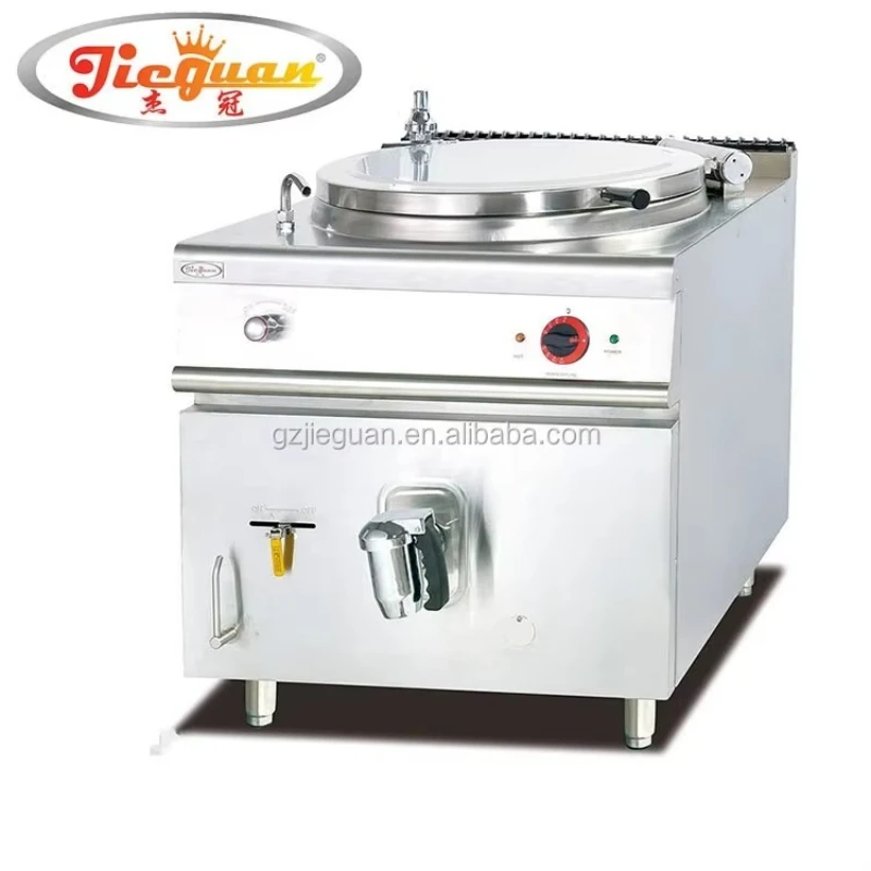 Commercial Kitchen Equipment Electric Soup Kettle with 304 Stainless Steel  and Inter Layer Water Shorter protection