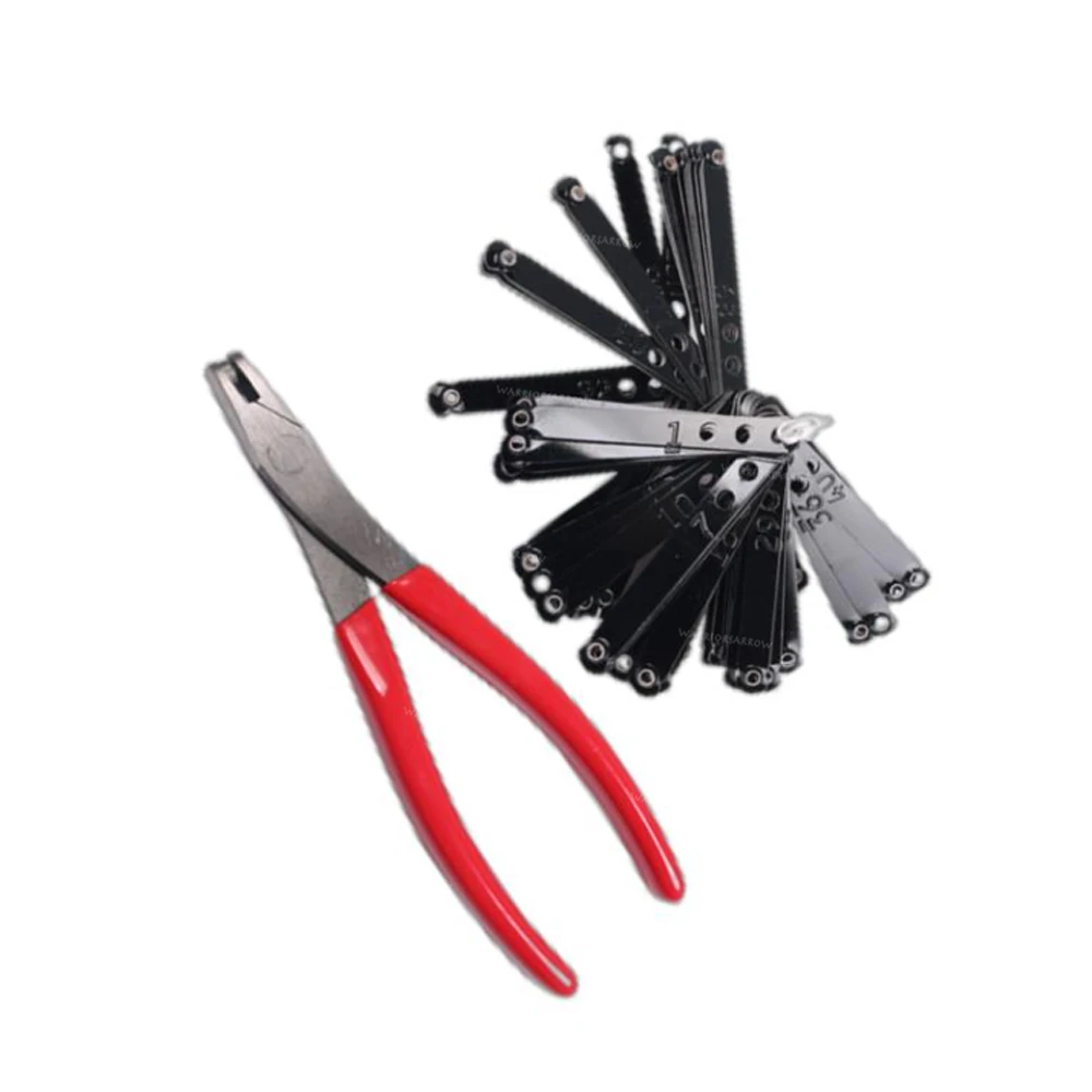 1 Set Black Leg Band Application Plier Leg Rings Band  Aluminium For Chicken Duck Identification