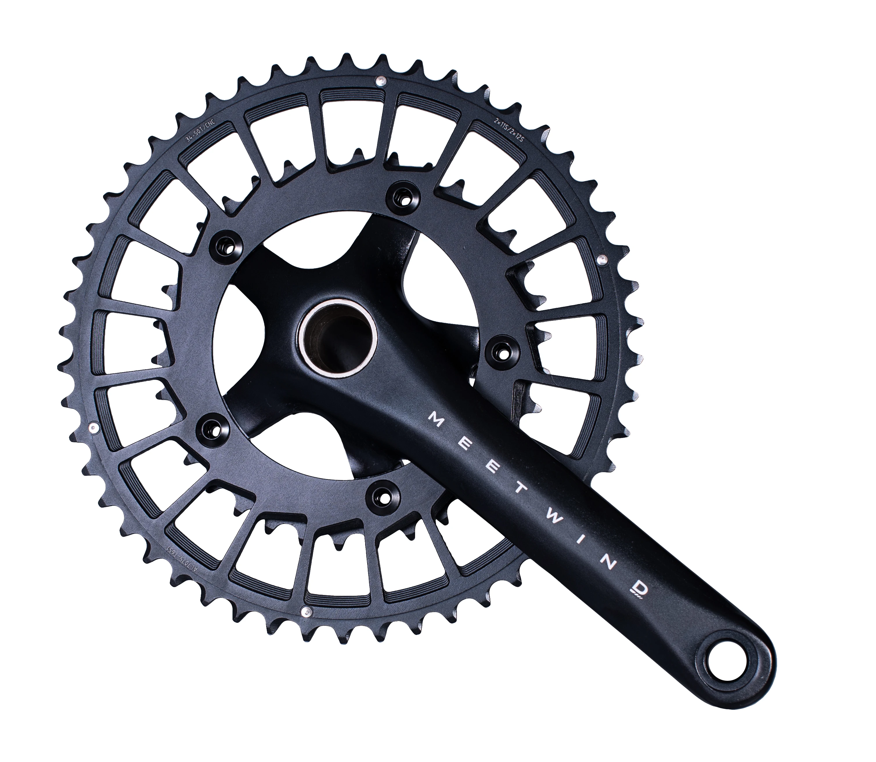 

High Strength Road Bike/Bicycle Chainwheel & Crankset BCD110 34/50t Alloy Chainring 170mm Alloy Crank Hollow With Bottom Bracket
