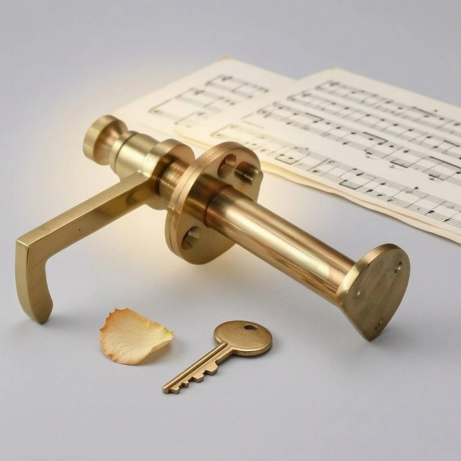 Grand Piano Lid Fastener Metal Lock Body Wooden Knob Lock Assembly Instrument Hardware for Secure Cover Closure