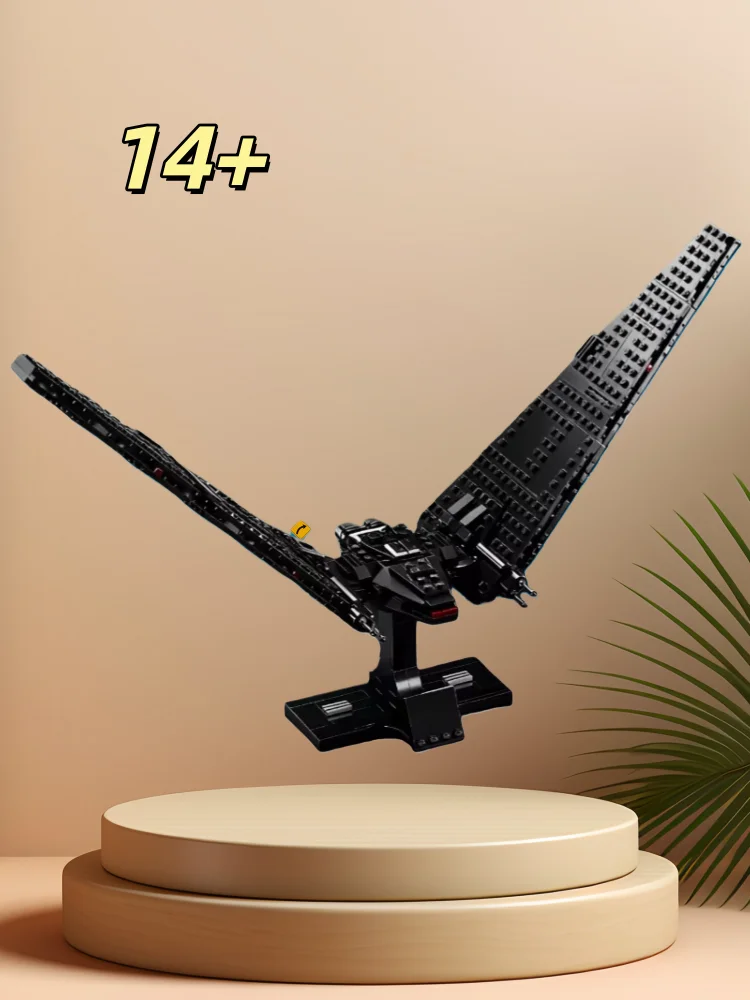 

386PCS Dark Command Shuttle Building Blocks, High Difficulty Assembly Model, Adult Educational Toy Desktop Ornament