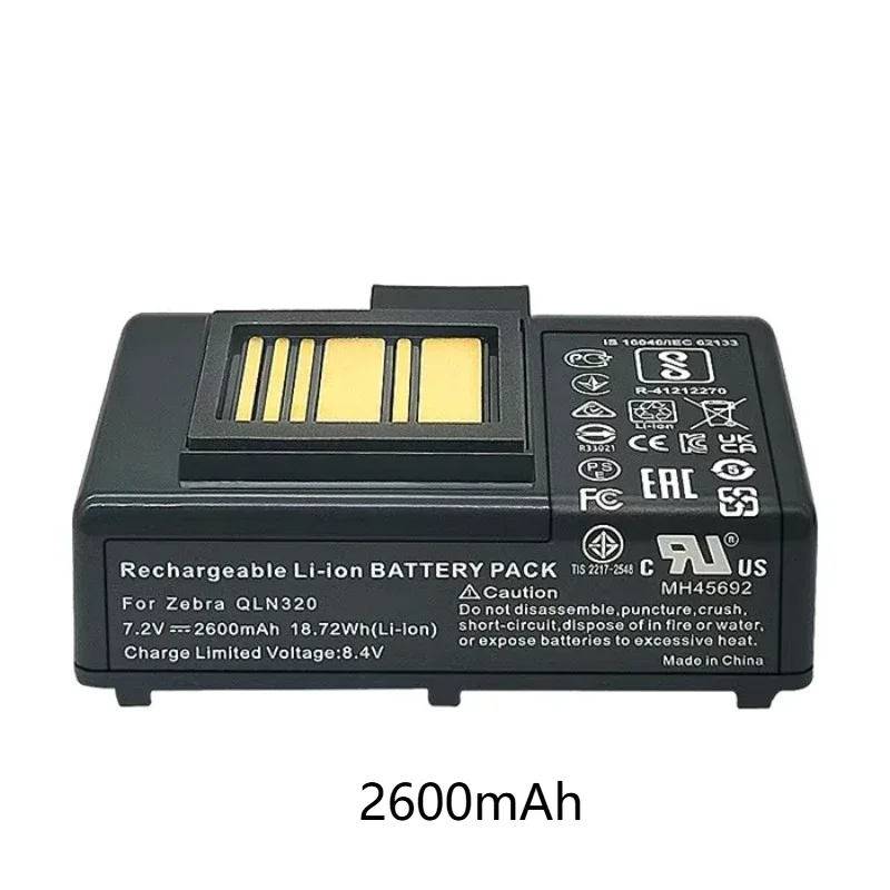 

Portable Printer Battery 7.2V/3400mAh/2600mAh for Zebra QLN320 QLN220 ZQ510 ZQ520 ZQ500 ZR628 ZR638 ZQ610 ZQ521 ZQ620
