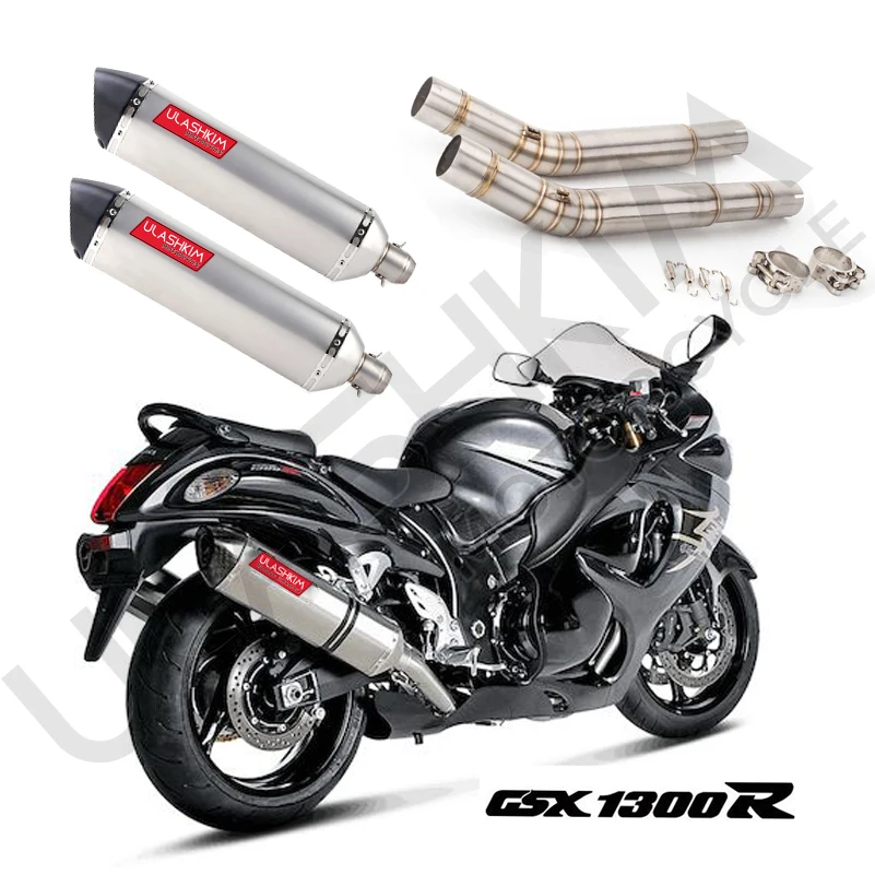 51MM Motorcycle Exhaust Muffler For Suzuki Hayabusa GSX1300R GSXR1300 Hayabusa Full-Section Connecting Pipe Sliding Sleeve