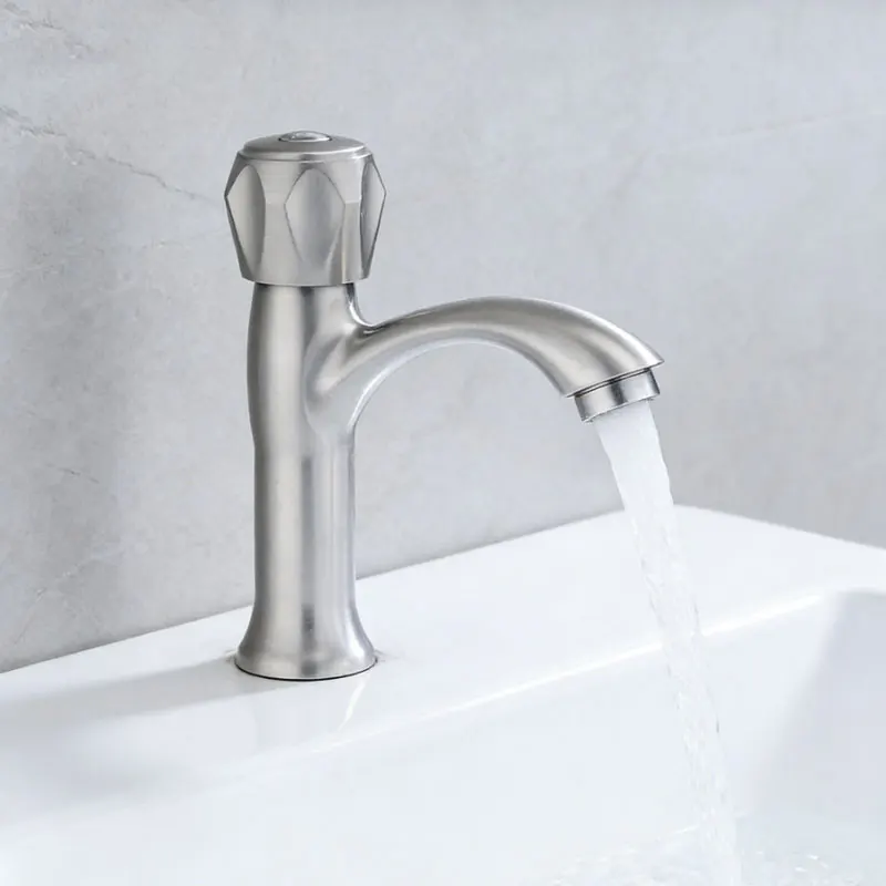 

Home Basin Taps Bathroom Sink Taps Single Cold Water Faucet for Kitchen Bathroom Toilet Bathtub Washroom Bathroom Accessories