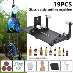 Glass Bottle Cutter Tool Square Round Wine Beer Glass Sculptures Cutter Machine for Beer Cutting Bottles Holder DIY Crafting