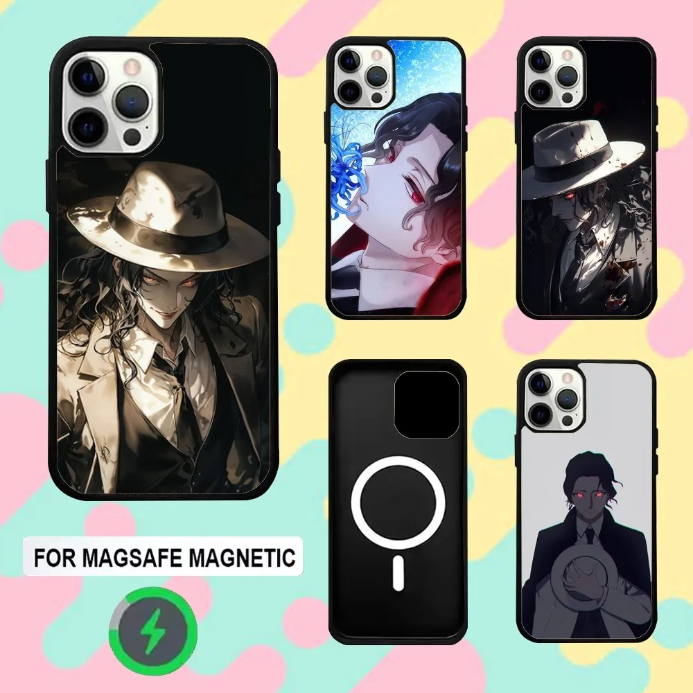 

K-Kibutsuji M-Muzan Cartoon Phone Case For iPhone 16e,16,15,14,13,12,11,Plus,Pro,Max,Mini Magsafe Magnetic Wireless Charging