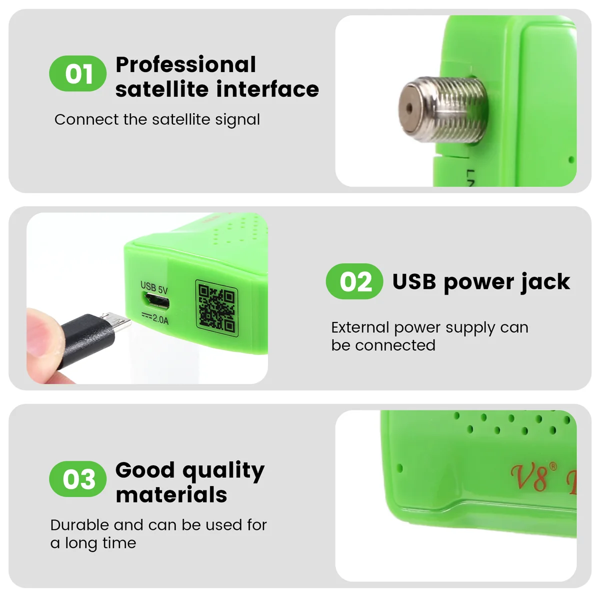 

[stock] Mini Bluetooth DVB-S2 V8 Finder BT03 Satfinder Supports Android Ios System and for HD 1080P