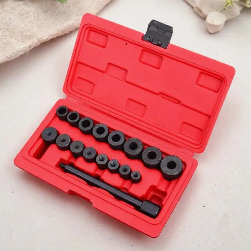 

17pcs Clutch Alignment Tool Biconical Plate Flywheel Hole Corrector Precision Steel Bushings Universal Fit For Car Clutch