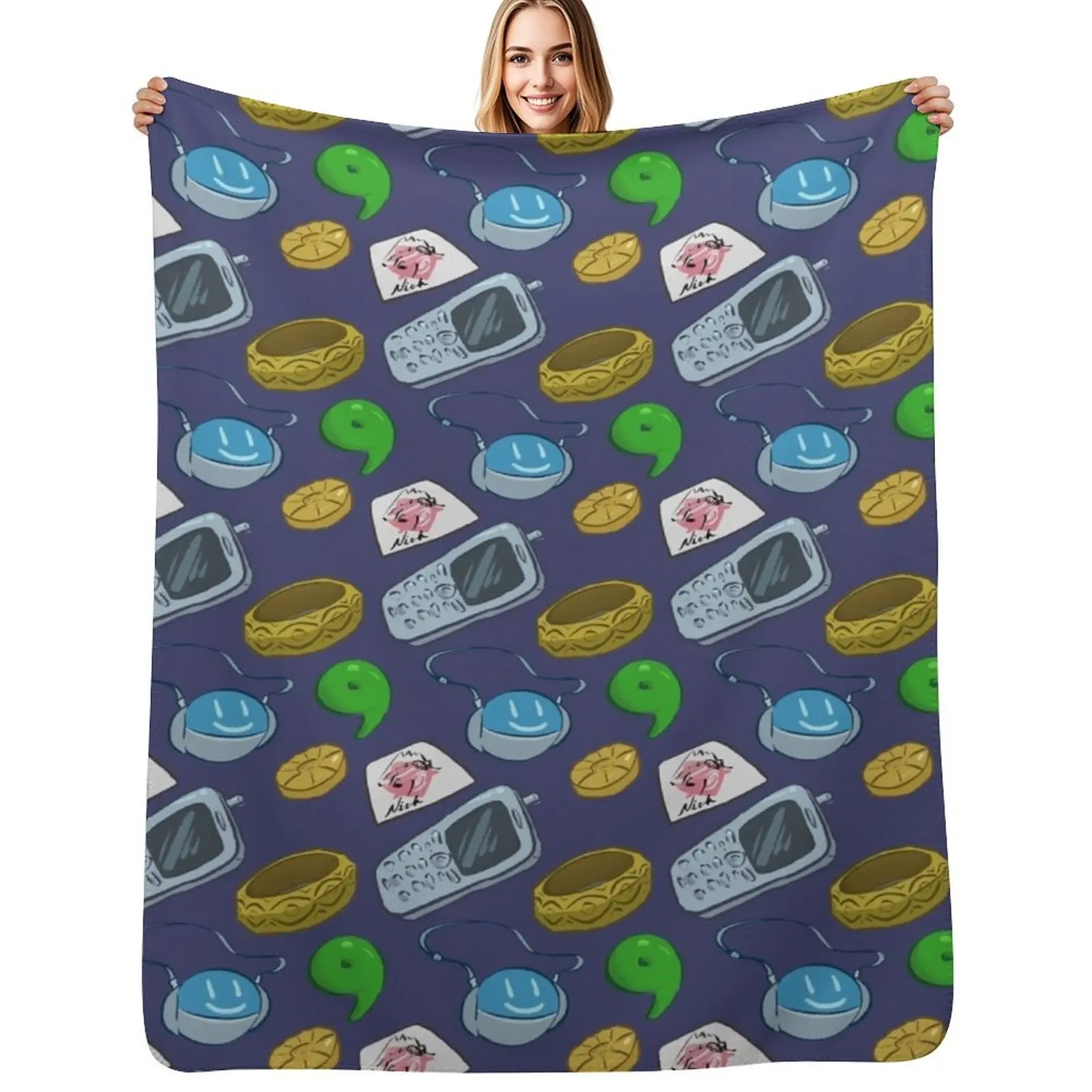 Ace Attorney Pattern Throw Blanket Breathable Lightweight Blanket for Adults Kids