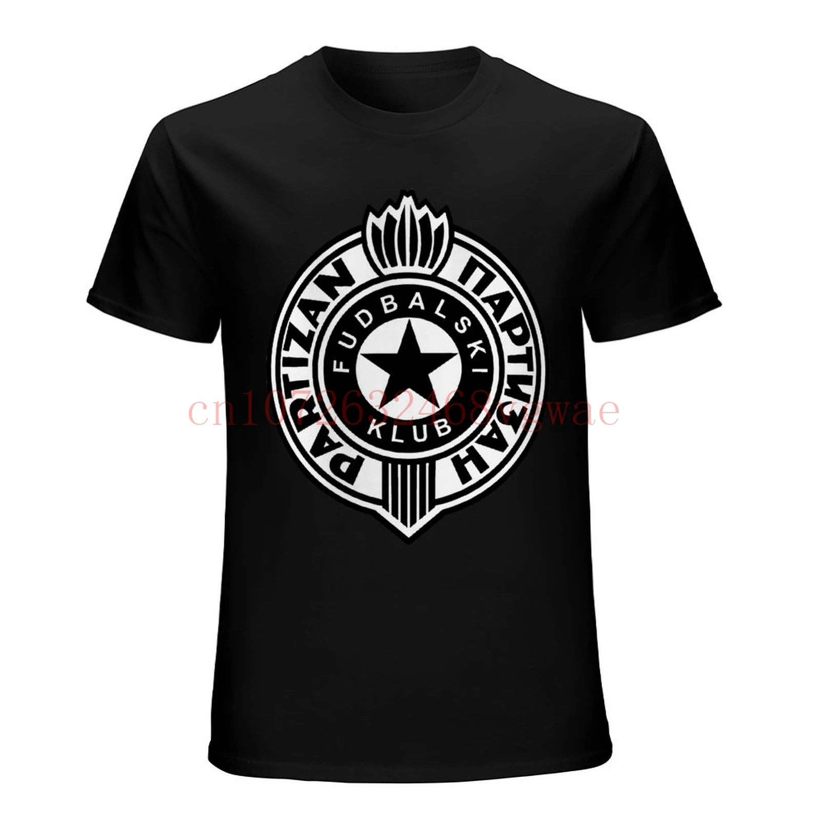 FK Partizan Belgrade Serbia t shirt black short Dusan Vlahovic Alan Stevanovic Nemanja Mihajlovic fan Camiseta T-Shirt club FC