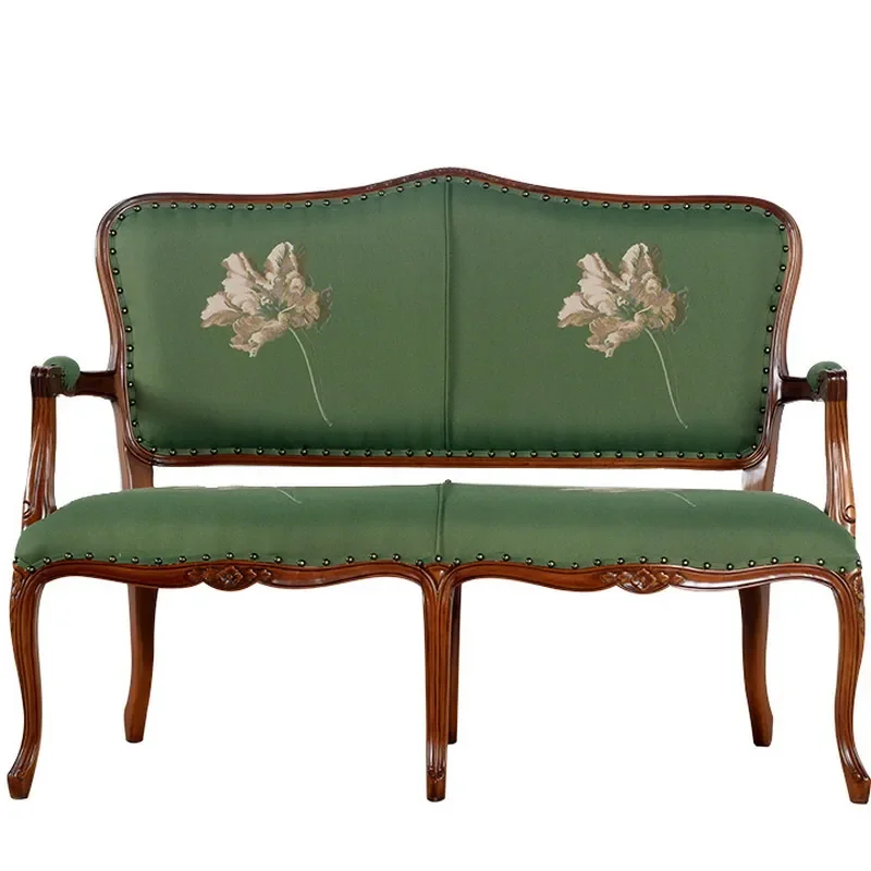 

Grand Cabo Acajou Negotiation Chair French Double Cloth Couch American Carved Living Room Leisure Chair