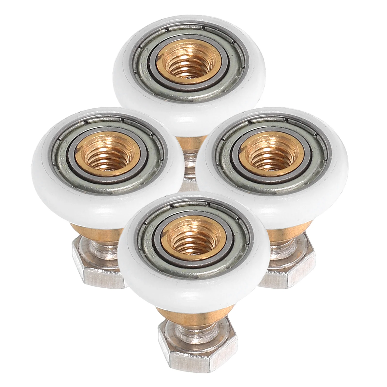 

4 pcs Shower Door Rollers Replacement 20Mm Nylon Wheels For Glass Bathroom Doors Universal Fit Heavy Duty Sliding Gate Rollers