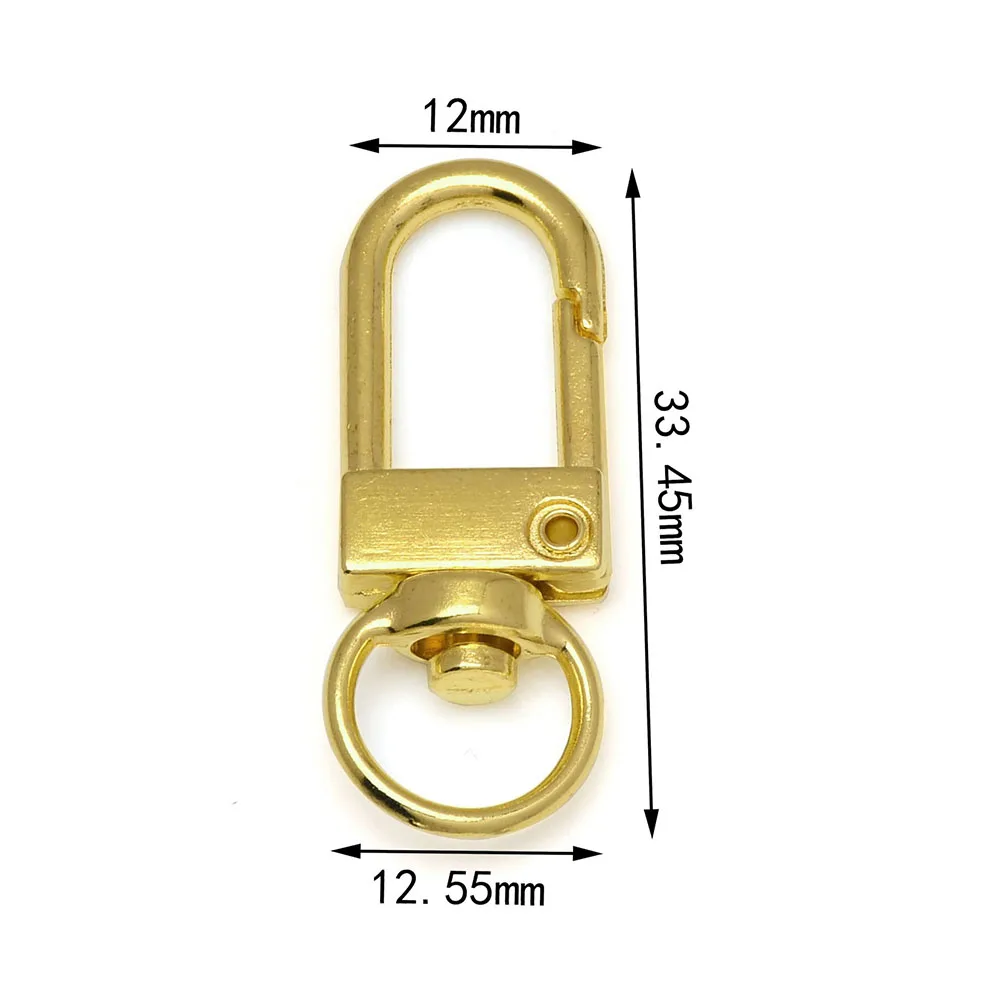 10Pcs Rotating Dog Buckle Metal Lobster Clasps Hooks For DIY Jewelry Making Key Ring Chain Accessories