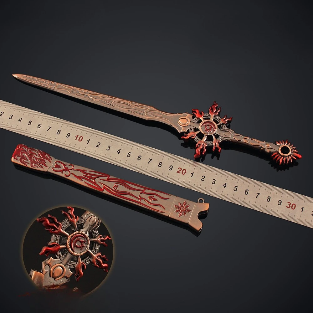 30 CM Chiński Starożytny Miecz Koło Czasu Miecz Metalowe Rzemiosło Modele Broni Kolekcjonerskie Ozdoby na Biurko Kreatywne Prezenty dla Chłopca Zabawka