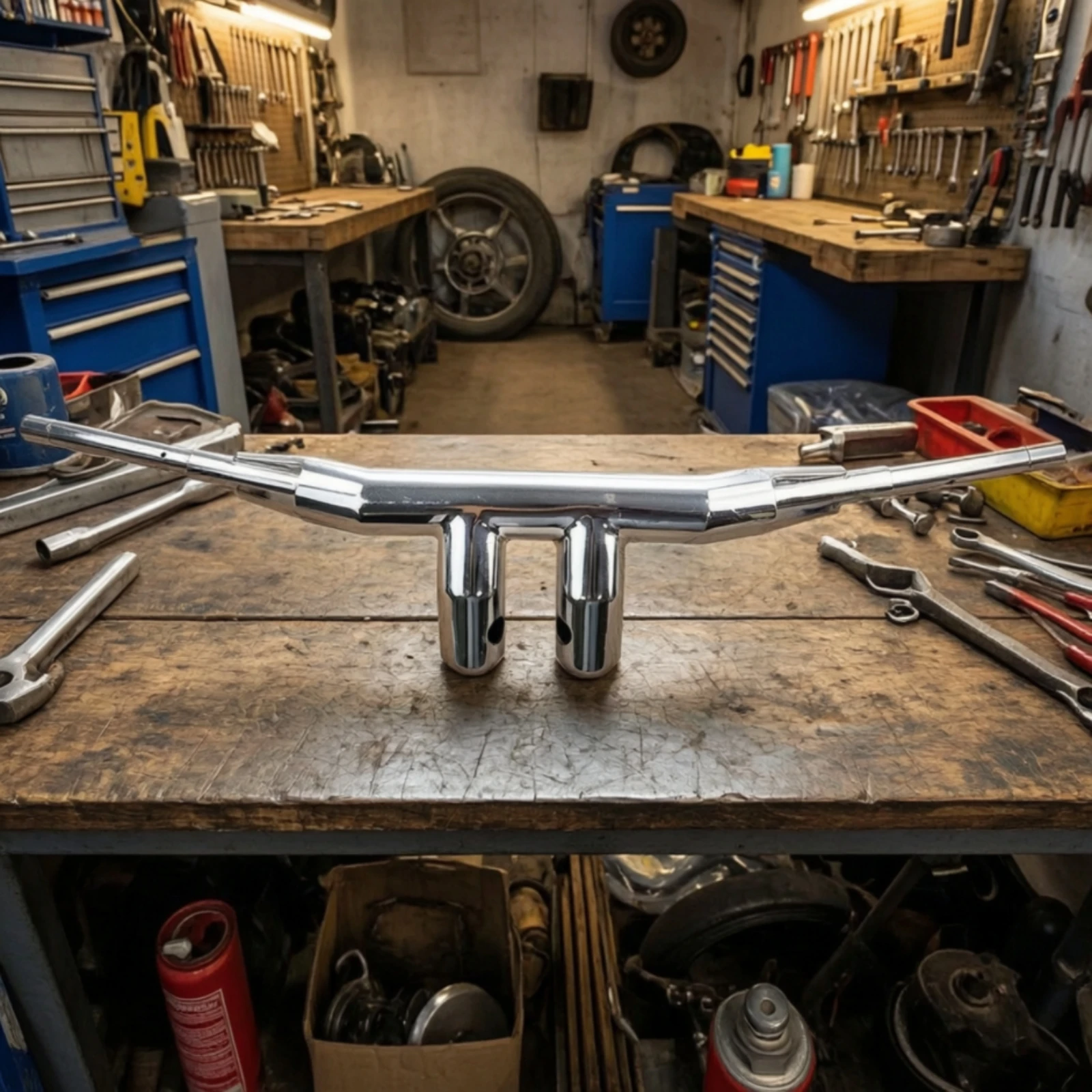 Bobber Handlebar Low-Rise Motorcycle Handlebar Motorcycle Drag Bar Cylindrical Custom for Motorcyclists