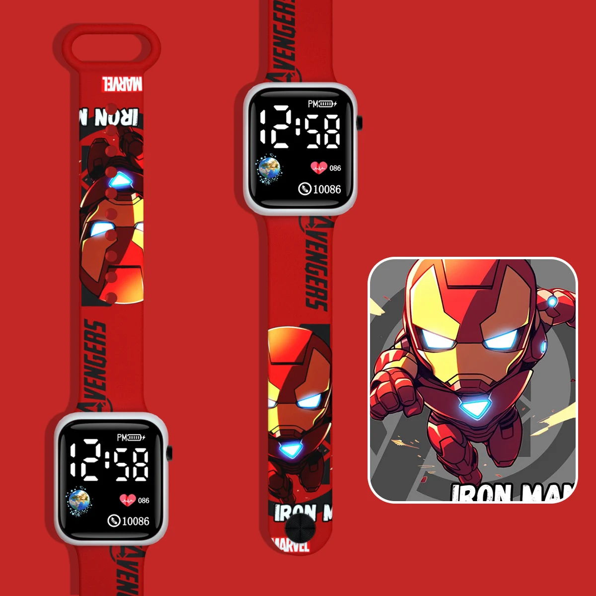 موضة الكرتون سبايدرمان الأطفال الساعات الفتيات Reloj Inteligente Para Niños Niña Reloj ساعة رقمية النساء Relógio Infantil ﻿