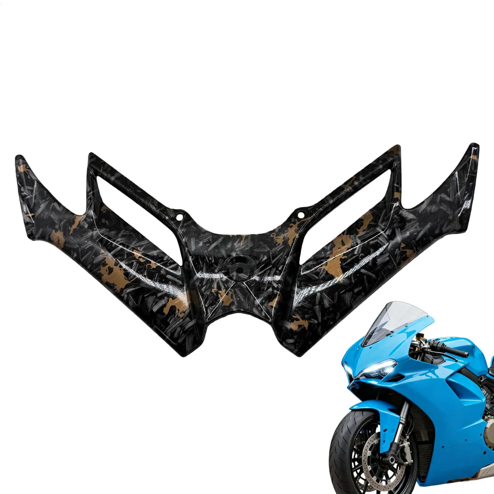 カワサキバイク用エアロウィング改造ファッションバイクエアデフレクターバイクフロントビークウィングフェアリング