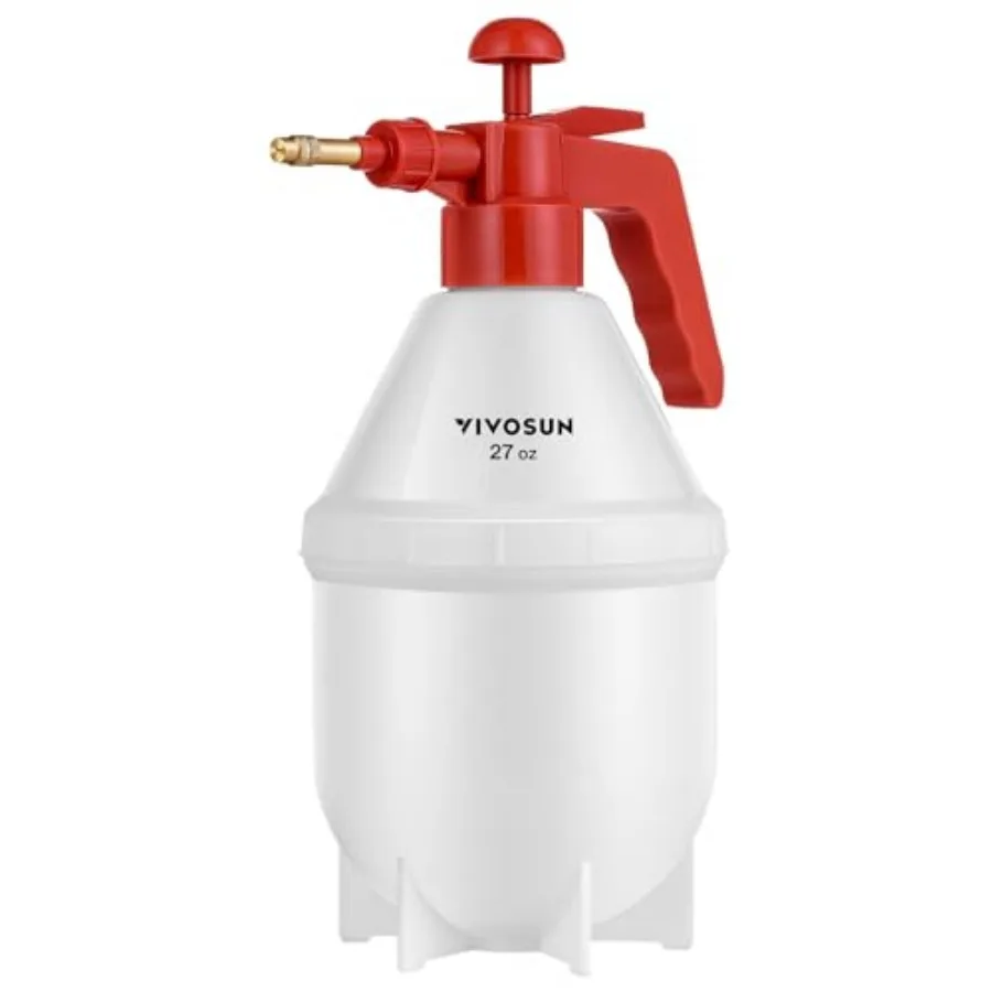 

27oz Pump Sprayer, Handheld Garden Water Sprayer Bottle with Adjustable Brass Nozzle, for Spraying Plants, Flowers, Weeds and C