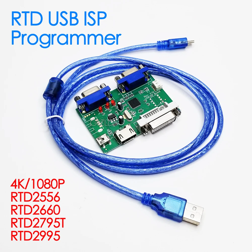 RTD2556 programmer Realtek Debugging tools RTD2795 RTD2660 chip EDP driver board program Firmware update Flashing USB ISP Board