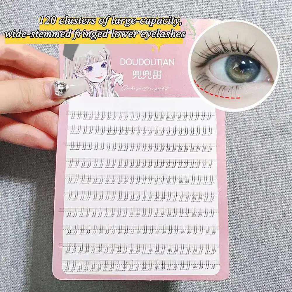 لاش تمديد الحلو لاش تطعيم لطيف تحت رمش الرموش السفلية الطبيعية الهزلية العين عناصر أدوات ماكياج الرموش العنقودية