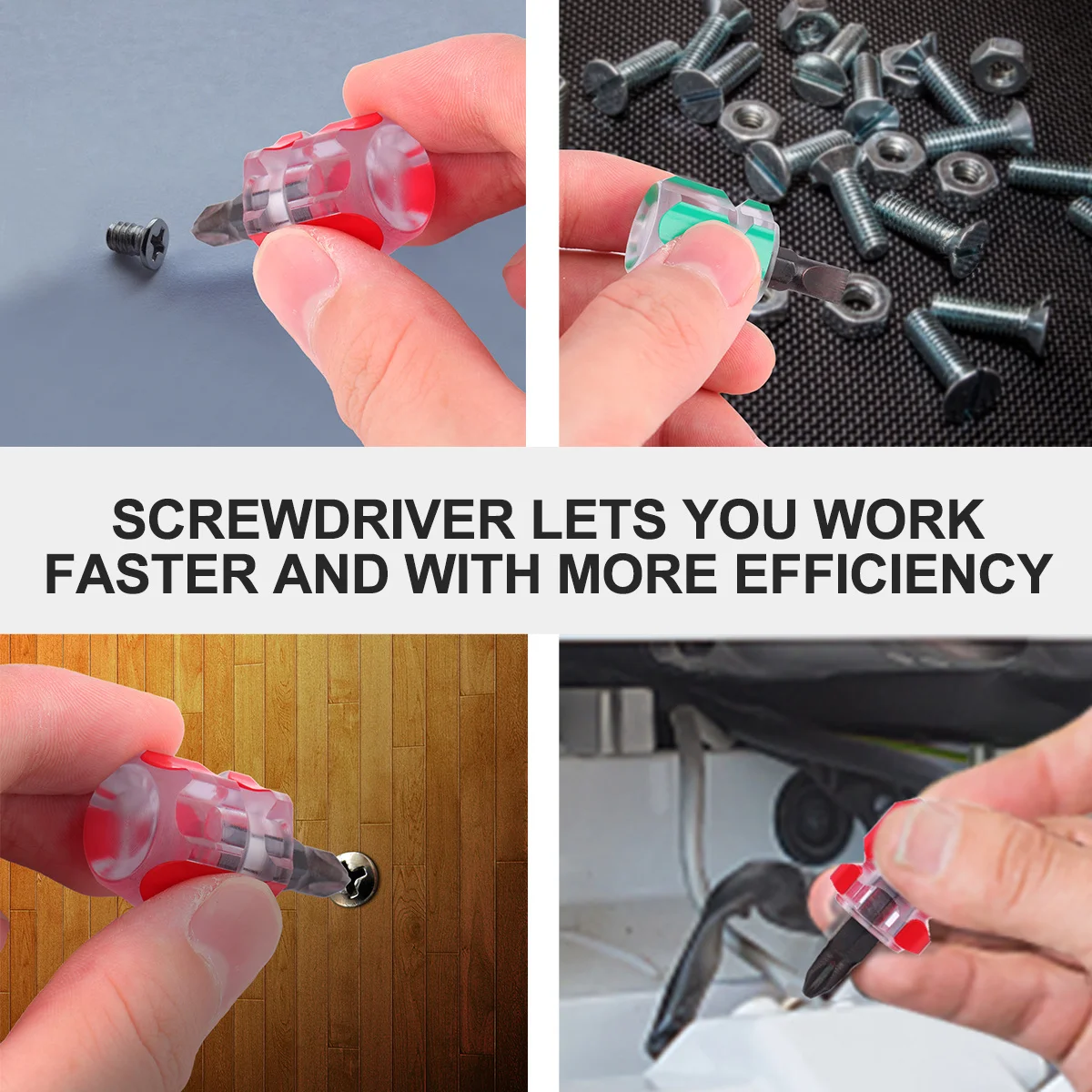 

10 pcs Mini Screwdriver Set Clear Plastic Handles For Tight Spaces Repairing Hand Tool Steel Slotted Portable Transparent Handle