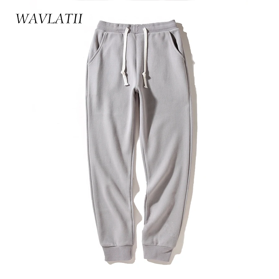 WAVLATII Women New Casual Light Grey Harem Pants Female Purple Sporty White Cotton Streetwear Long Trousers for Young WP2301