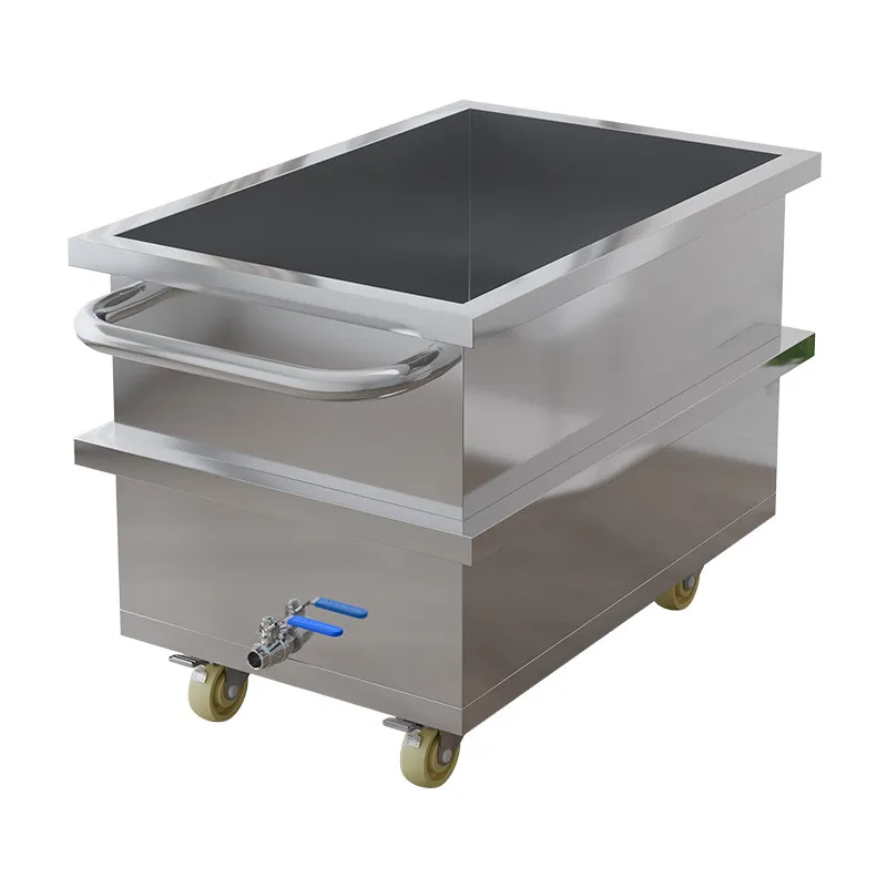 Stainless steel square water storage tank Storage box Industrial water storage bucket Mobile trolley Soaking thawing tank Stainl