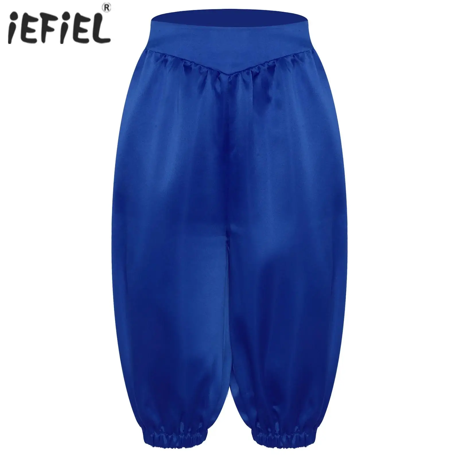 

Детские средневековые брюки для косплея для мальчиков и девочек, однотонные брюки с высокой талией для Хэллоуина, карнавала, косплея, тематические вечеринки