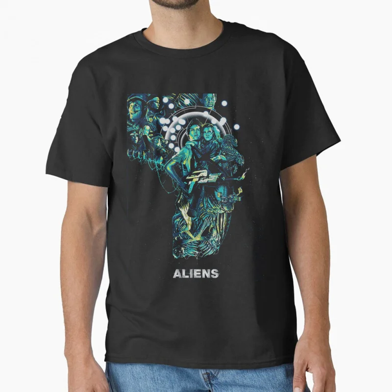 

0731 Xenomorph 80s vintage Horro movie Alien Ellen Ripley and Newt Sacry sic fi Space monster Gift T shirt large size Tops S-6XL