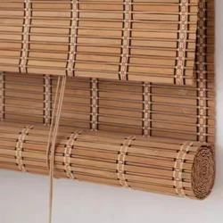 Bamboo Roller Blinds Sun Shade Blackout 70% Retro Light Filtering Roller Wood Curtain for Outdoor Windows Doorways Shutter Decor