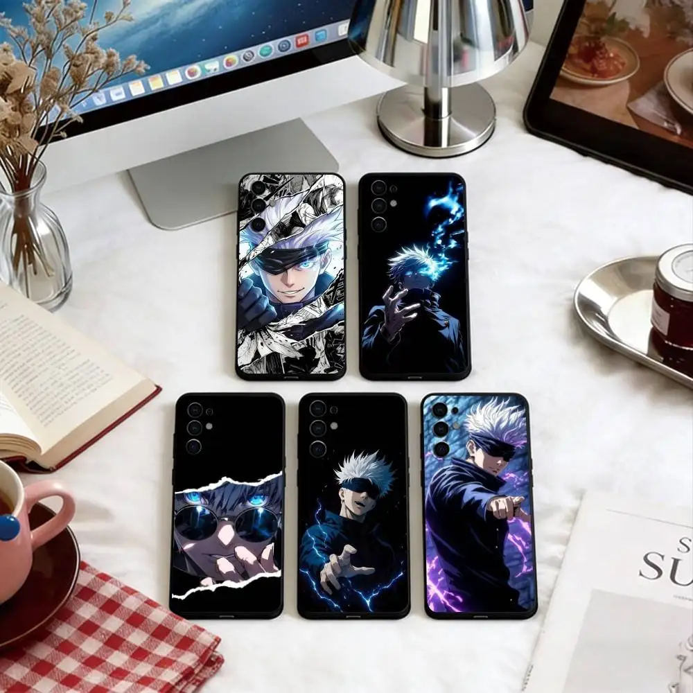 Gojo Phone Case For Samsung S25,S24,S21,S22,S23,S30,Ultra,S20,Plus,Fe,Soft Black Cover