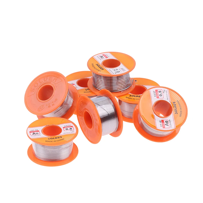 0.5/0.6/0.8/1.0/1.2/1.5/2.0mm High Purity Solder Wire Rosin Core Tin Wire Various Electronic Soldering Welding （Weights 50g）