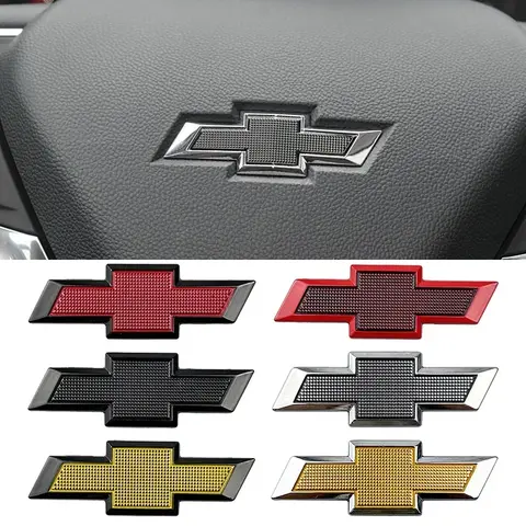Chevrolet Sail Silverado Malibu Captiva Optra Trax Aveo Cruze Lacetti 금속 합금 자동차 스티어링 휠 센터 스티커 5.7cm
