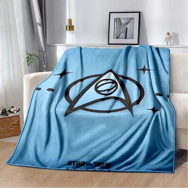 Movies S-Star Trek Logo Flannel Soft Warm Blanket Retro Blanket Bed Bedroom Living Room Sofa Travel Picnic Blanket Birthday Gift