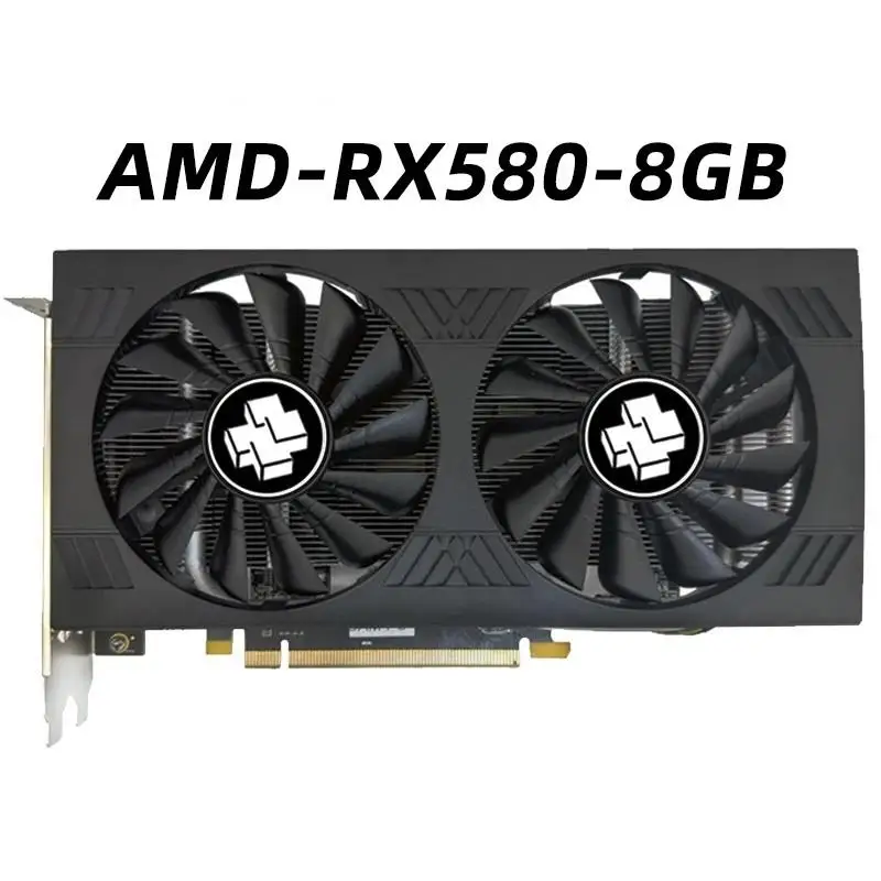 Top RX 580 8G Video Card AMD Radeon GDDR5 RX580 8GB 2048sp 256Bit PCIE X16 3.0 Suitable for desktop gaming graphics cards