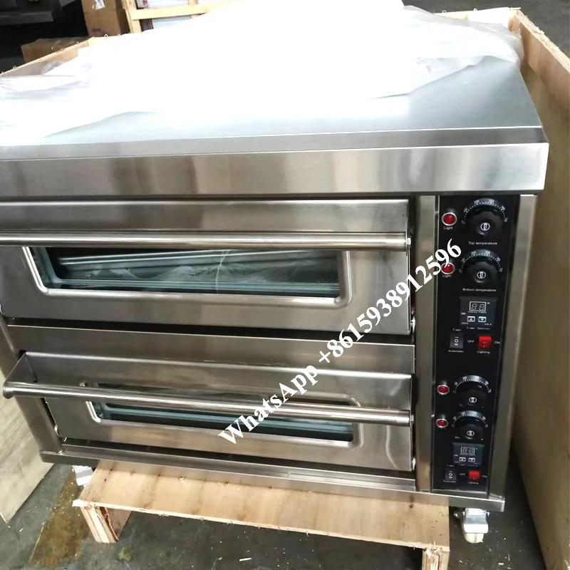 Electric Oven 6400W Commercial Baking Machine 220V 2 Layer 2 Trays Bread Pizza Chicken Bakery Gas Broiler