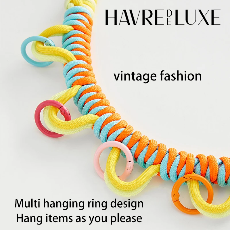 Multi Functional Backpack Extension Strap For Hiking Bag Modification Accessories, Decorative Hanging Rope, Buckle, Woven Rope