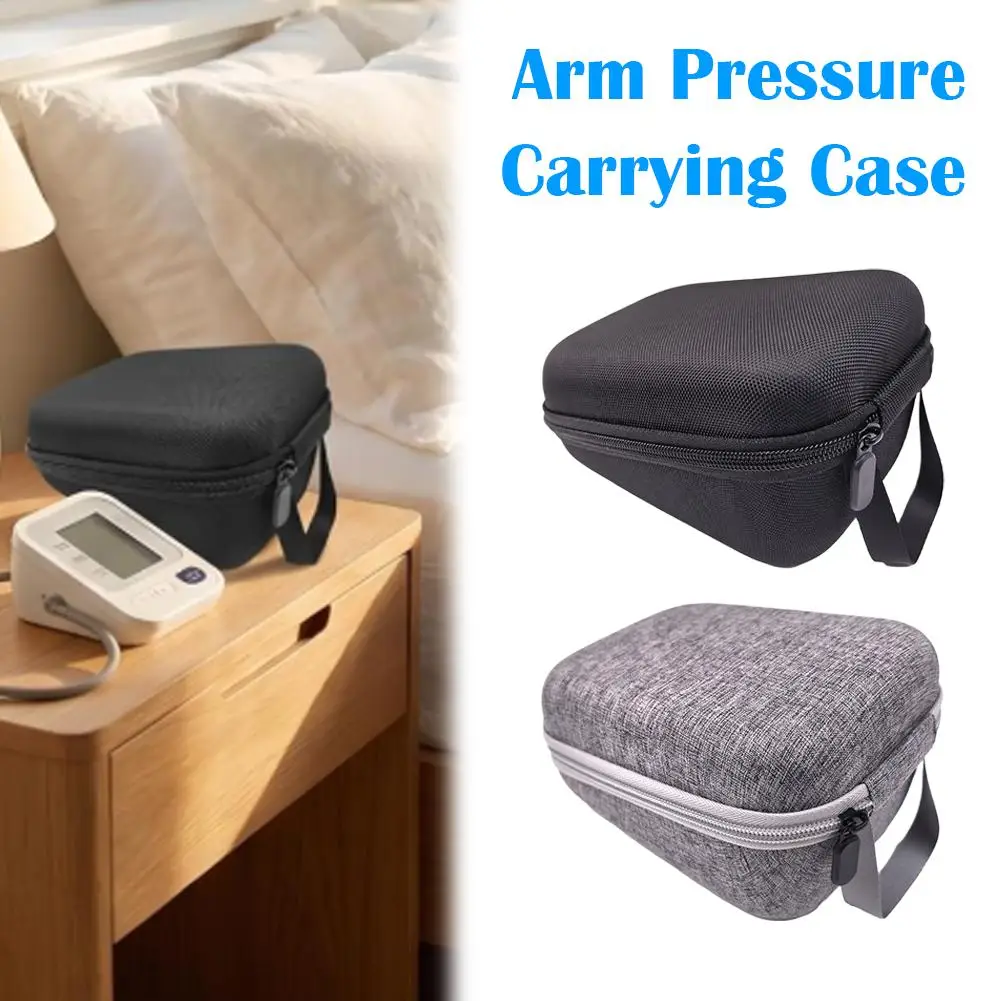 Hard EVA Storage Case For Blood Pressure Monitor Protective Bag With Mesh Pocket For Adapter And Cable Travel Organizer