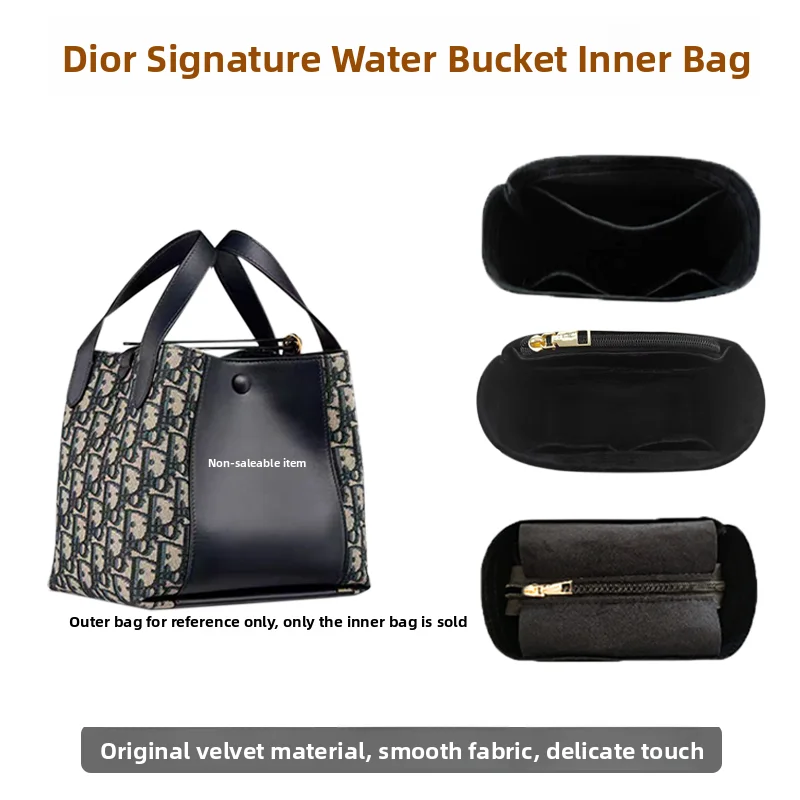 Signature Bucket Bag Inner  Pouch Lightweight Basket Liner Storage Organizer for Home And Beauty Essentials